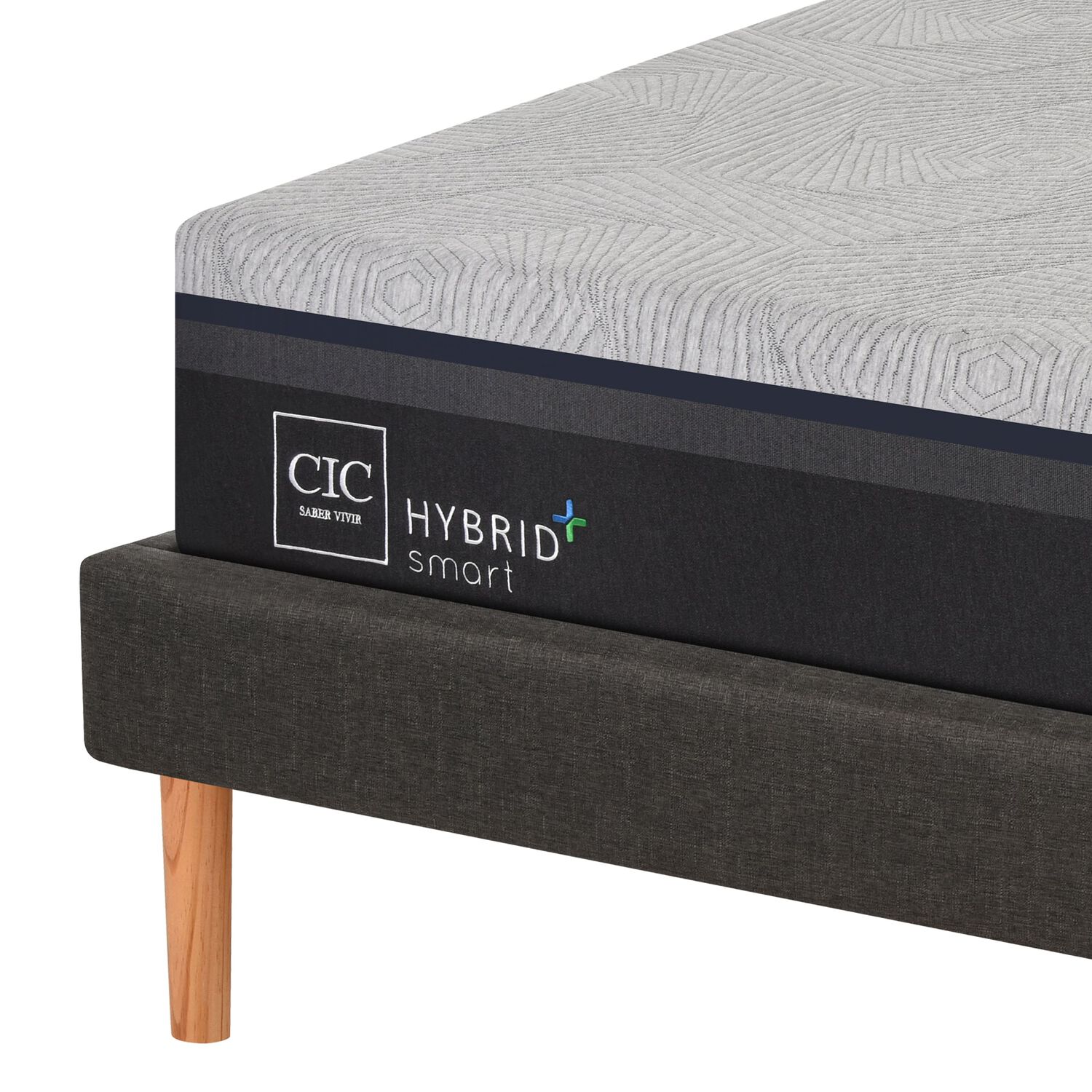 Cama King Hybrid Plus + Set Velador N&iacute;ger