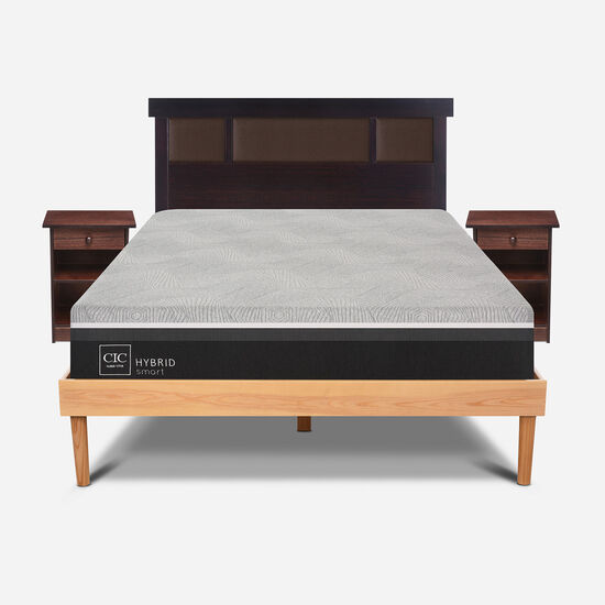 Cama 2 Plazas Hybrid + Set New Dublín Choc