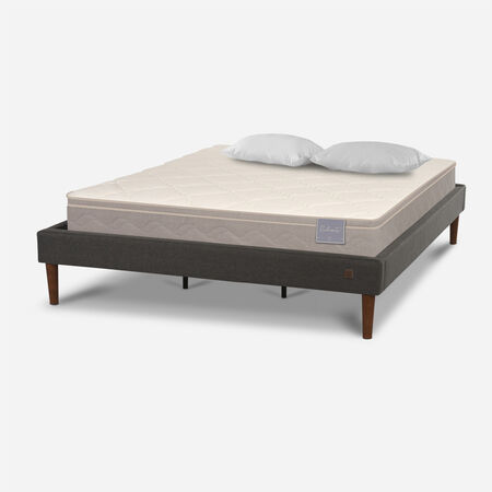 Cama Europea Curve 2 Plazas Rilassati + Almohadas
