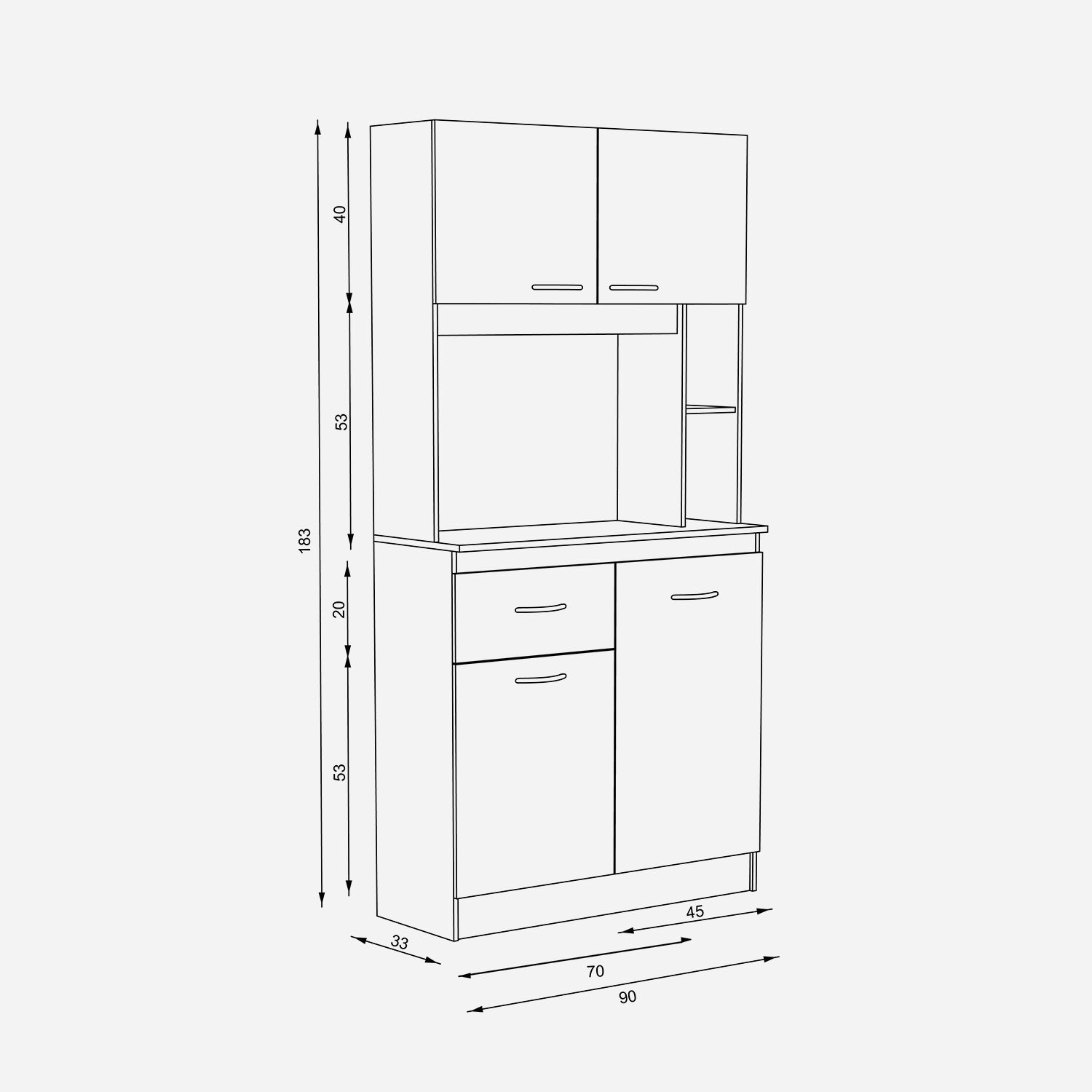 Mueble de Cocina Standford 4 Puertas 1 Caj&oacute;n Blanco Leonor