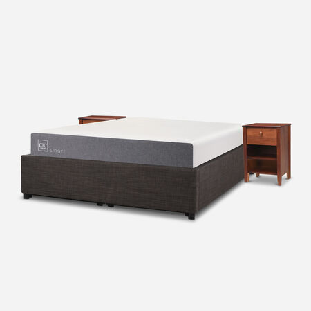Cama Space Box 2 Plazas Smart + Velador Torino Caramel 