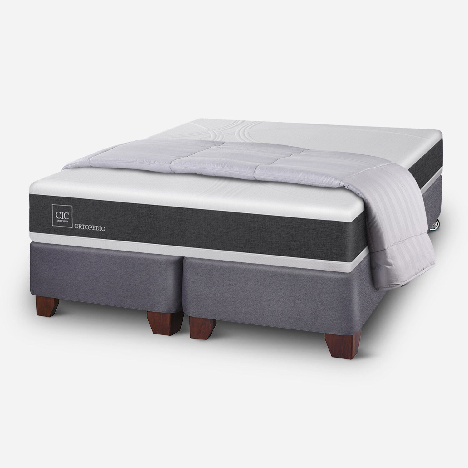 Box Spring King Ortopedic + Plum&oacute;n