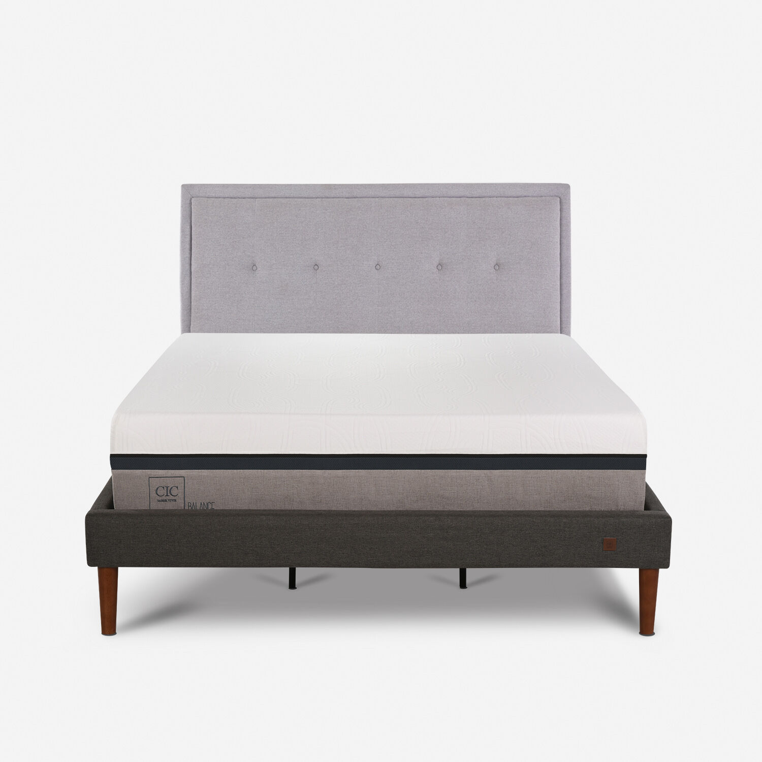 Cama Europea Curve King Balance + Respaldo Ganges