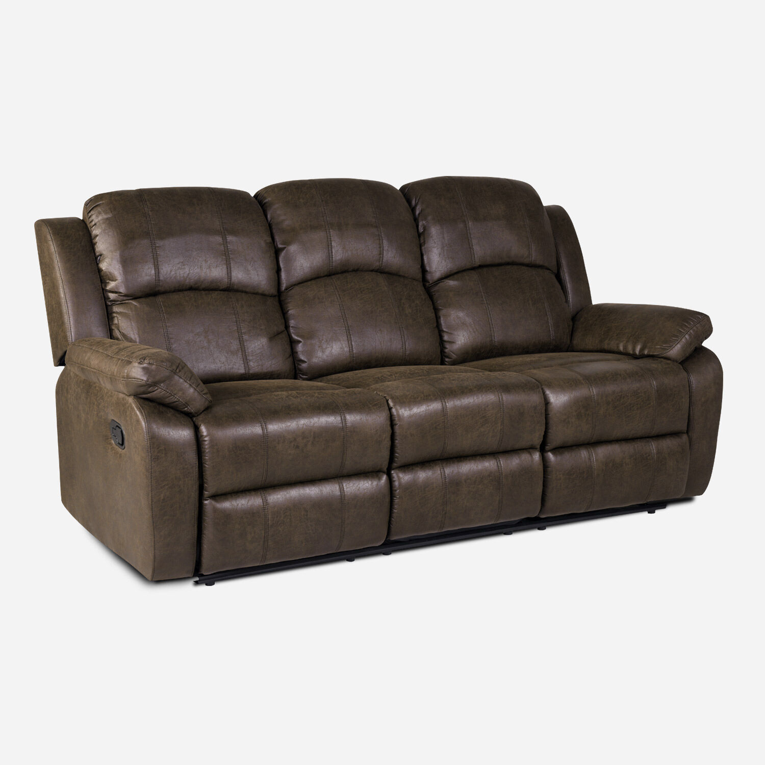 Sofá 3 Cuerpos Reclinable Oslo Chocolate | CIC