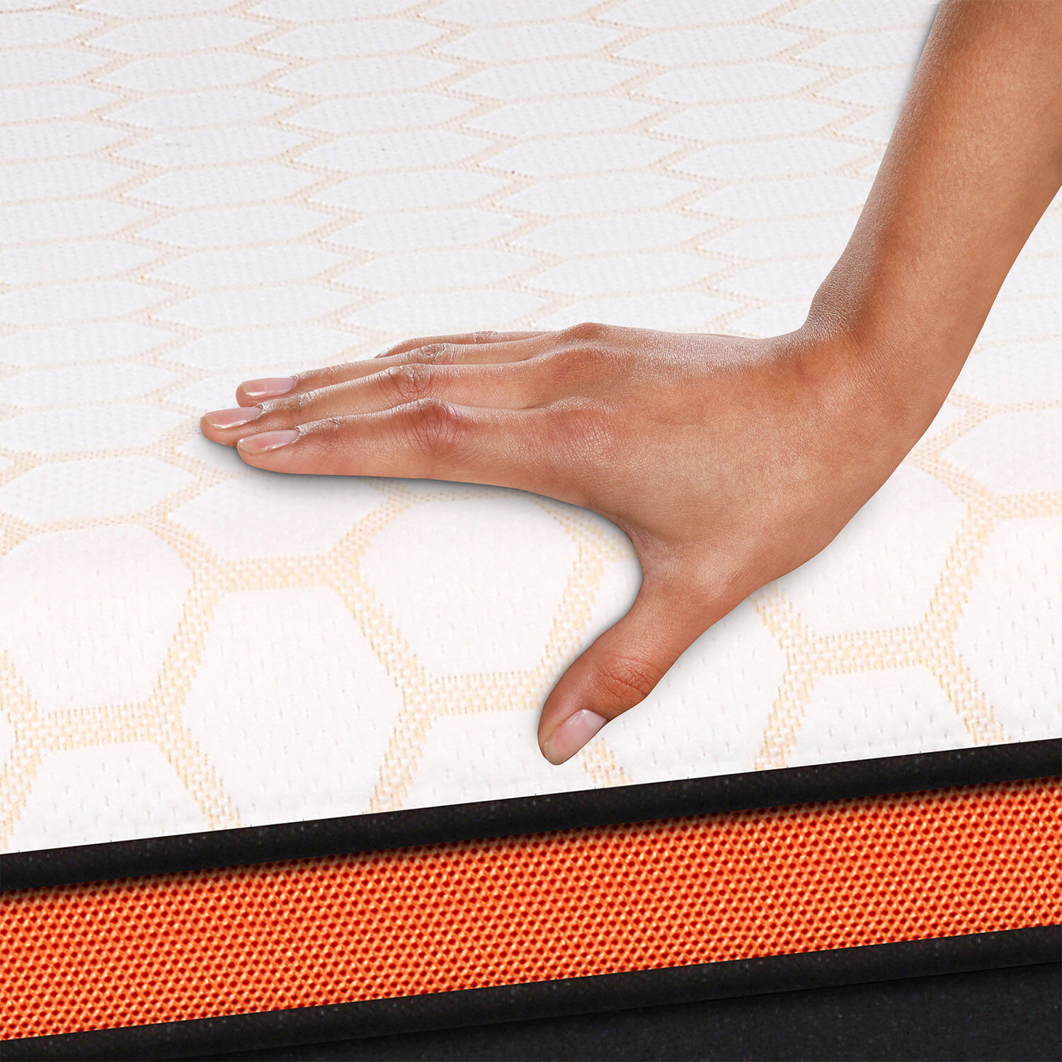 Cama Europea 2 Plazas Bee Comfort Base Dividida + Respaldo Miró Negro