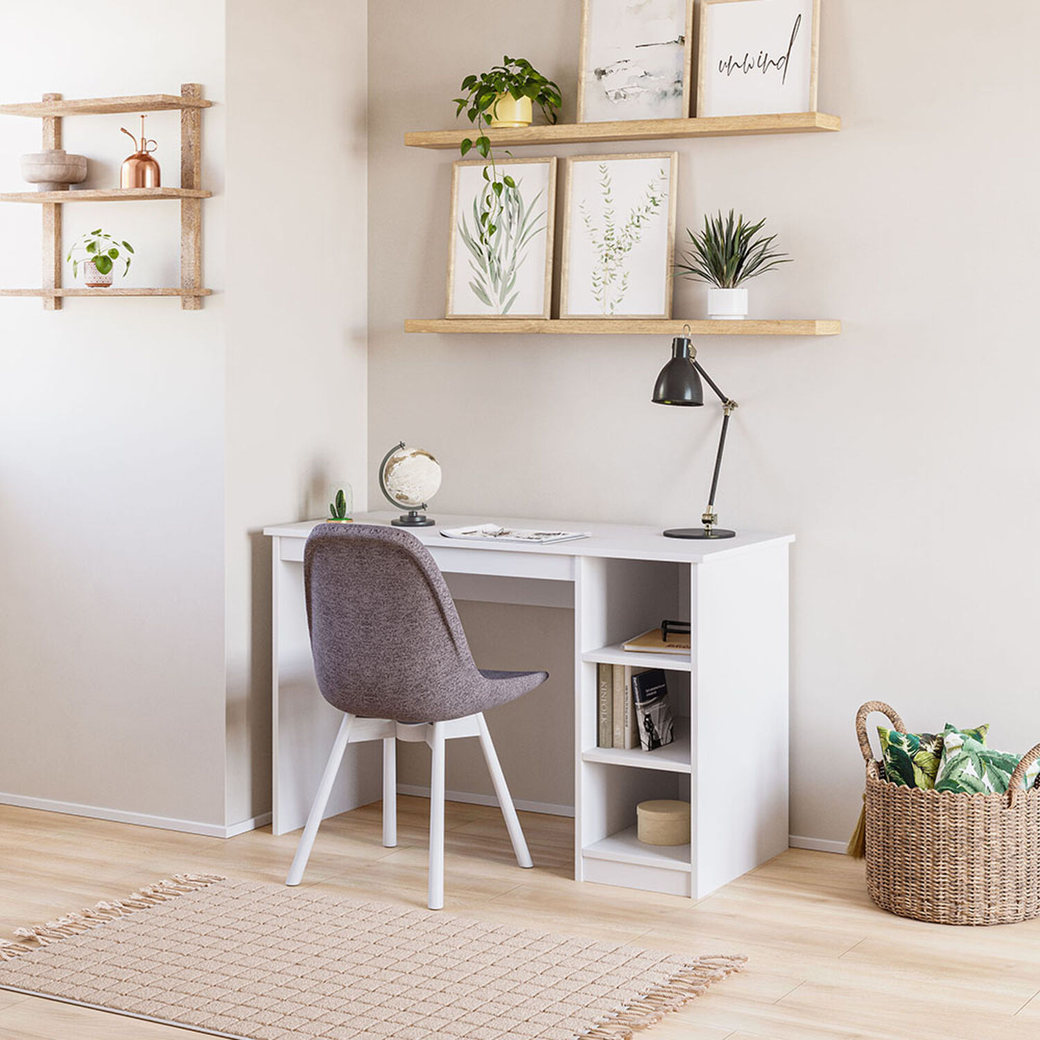 Escritorio 2 Repisas Blanco