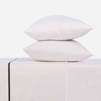 Sábanas King 230 Hilos Blanca Trim