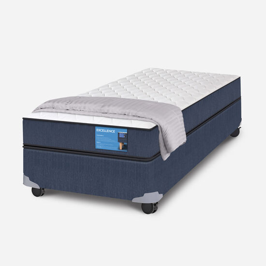 Cama Americana 1.5 Plazas Excellence + Plumón