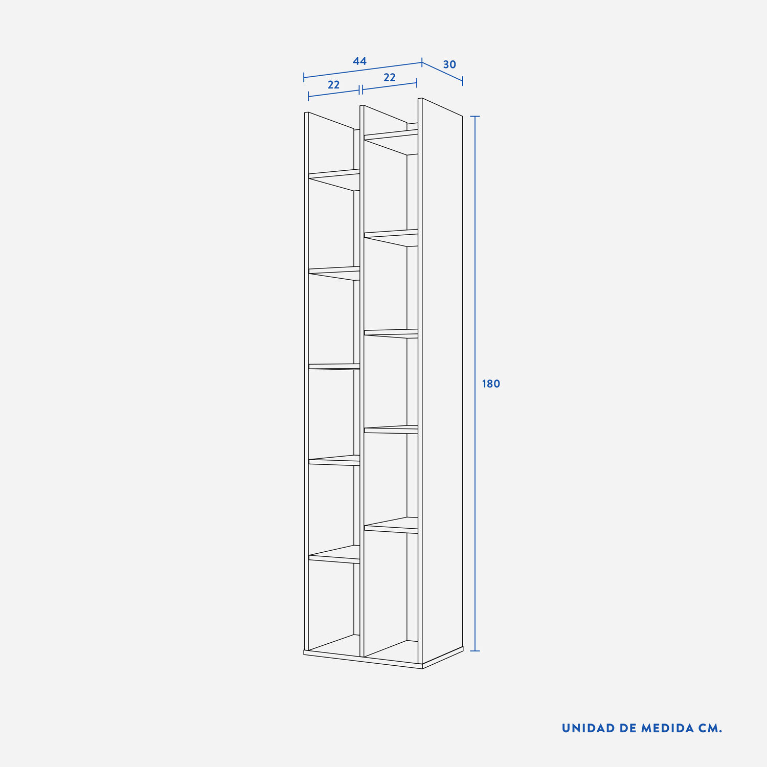 Cl&oacute;set 6 Puertas 2 Cajones Trancura Chocolate + Librero Sucre Cerezo