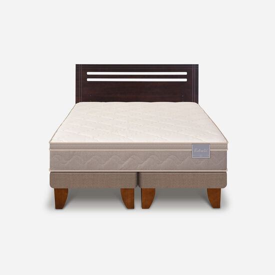 Cama Europea 2 Plazas Base Dividida Rilassati + Respaldo Múnich