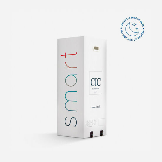 Cama Europea Curve 1.5 Plazas Smart + Set New Dublín Caramel