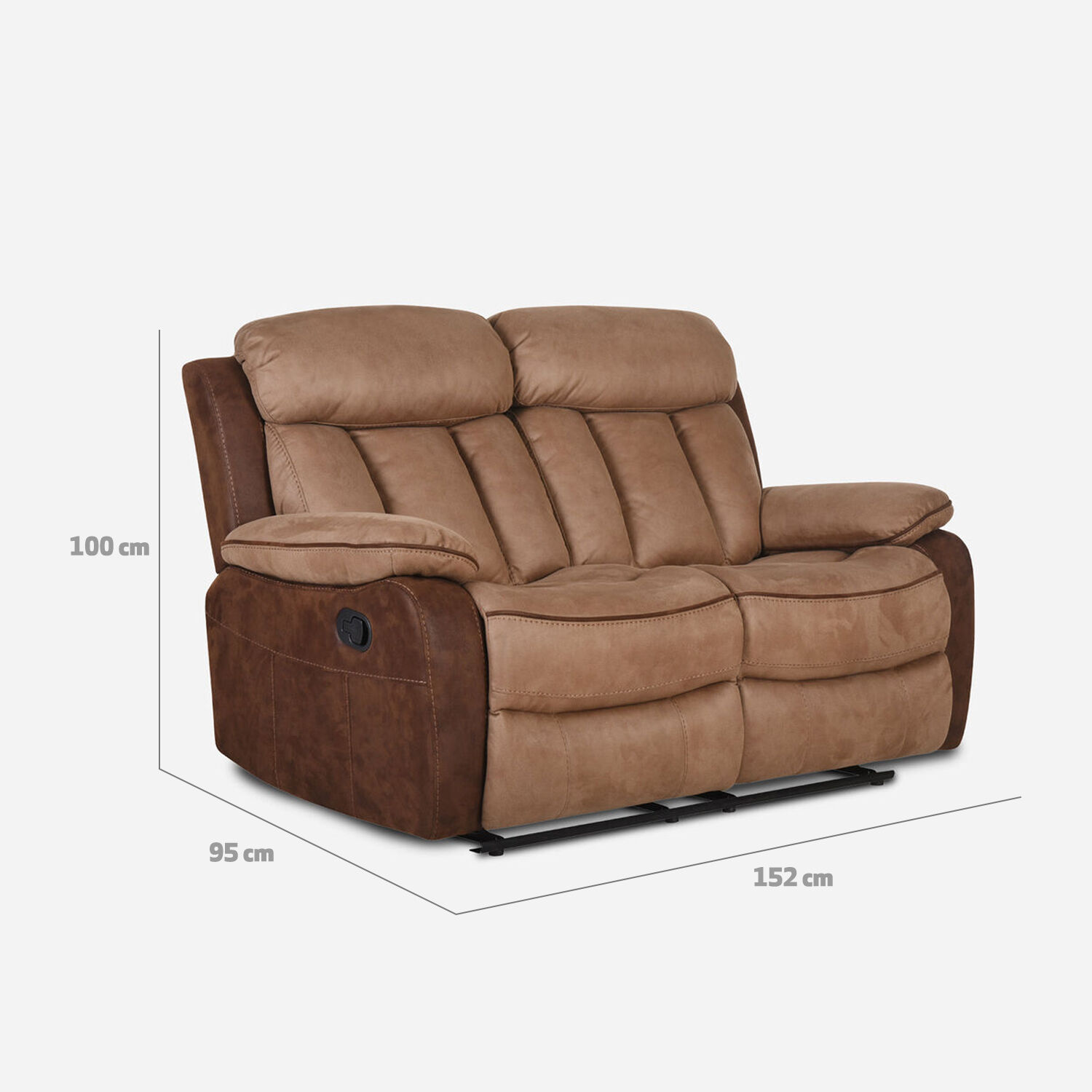 Sofá 2 Cuerpos Reclinable Moka