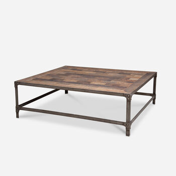 Mesa De Centro Madera Fierro