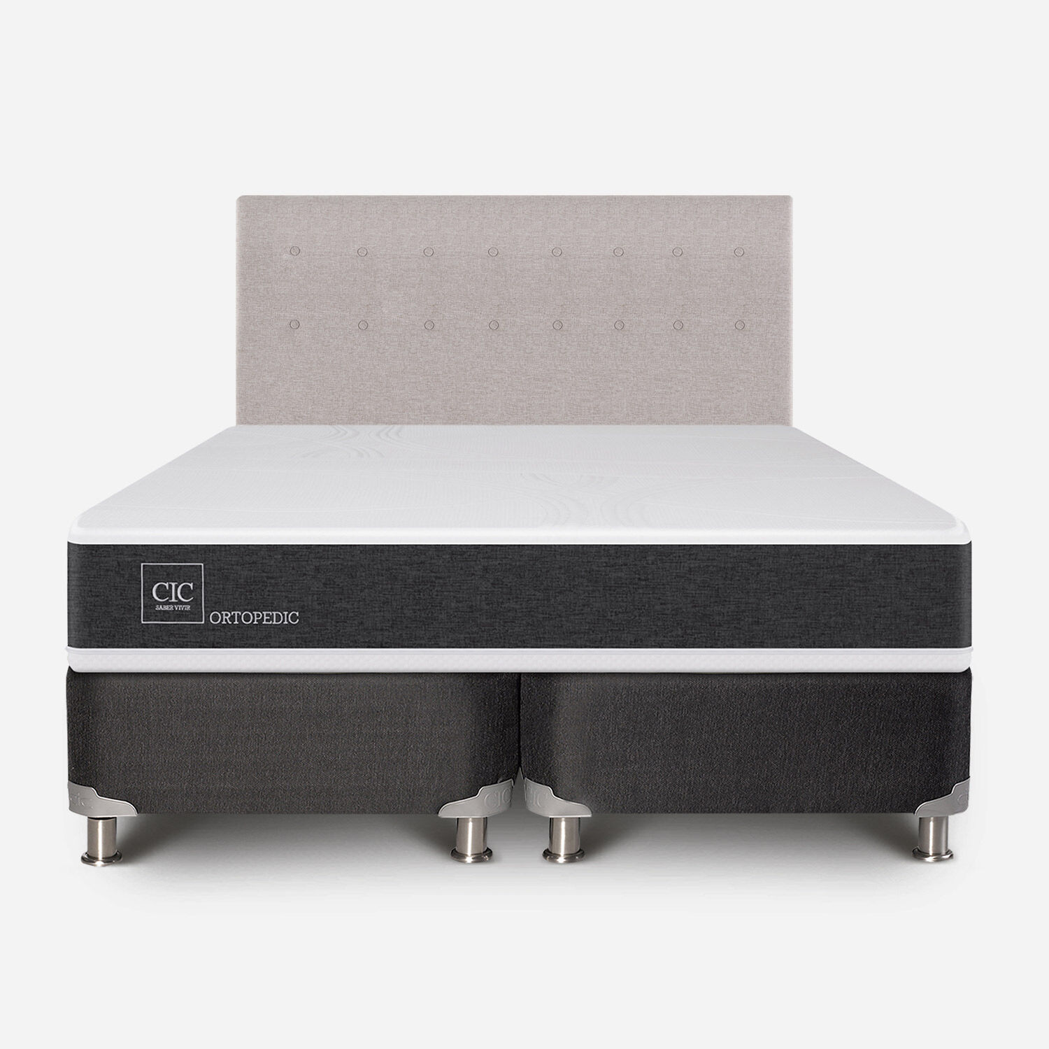 Box Spring King Ortopedic 5 Zonas + Respaldo Tigris