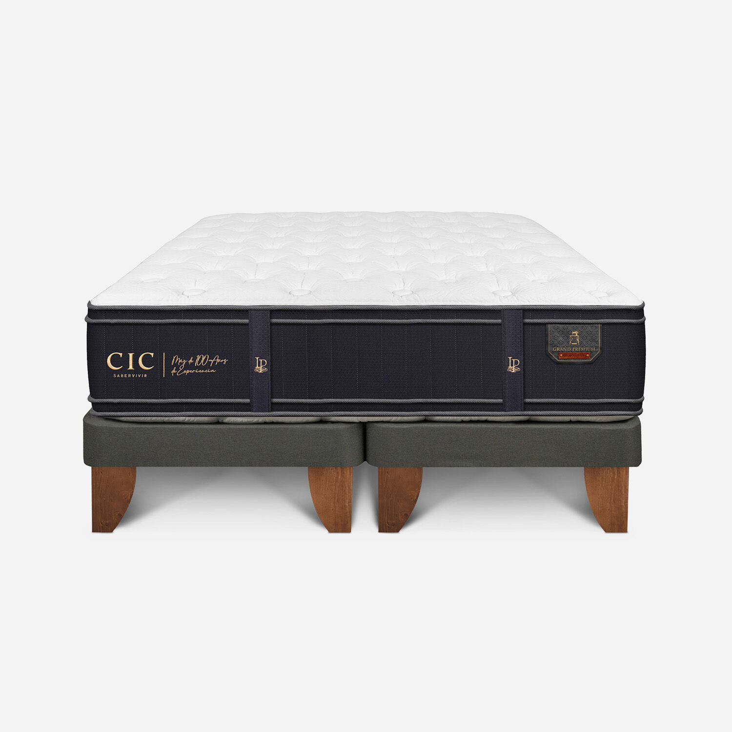 Cama Europea 2 Plazas Grand Premium Base Dividida