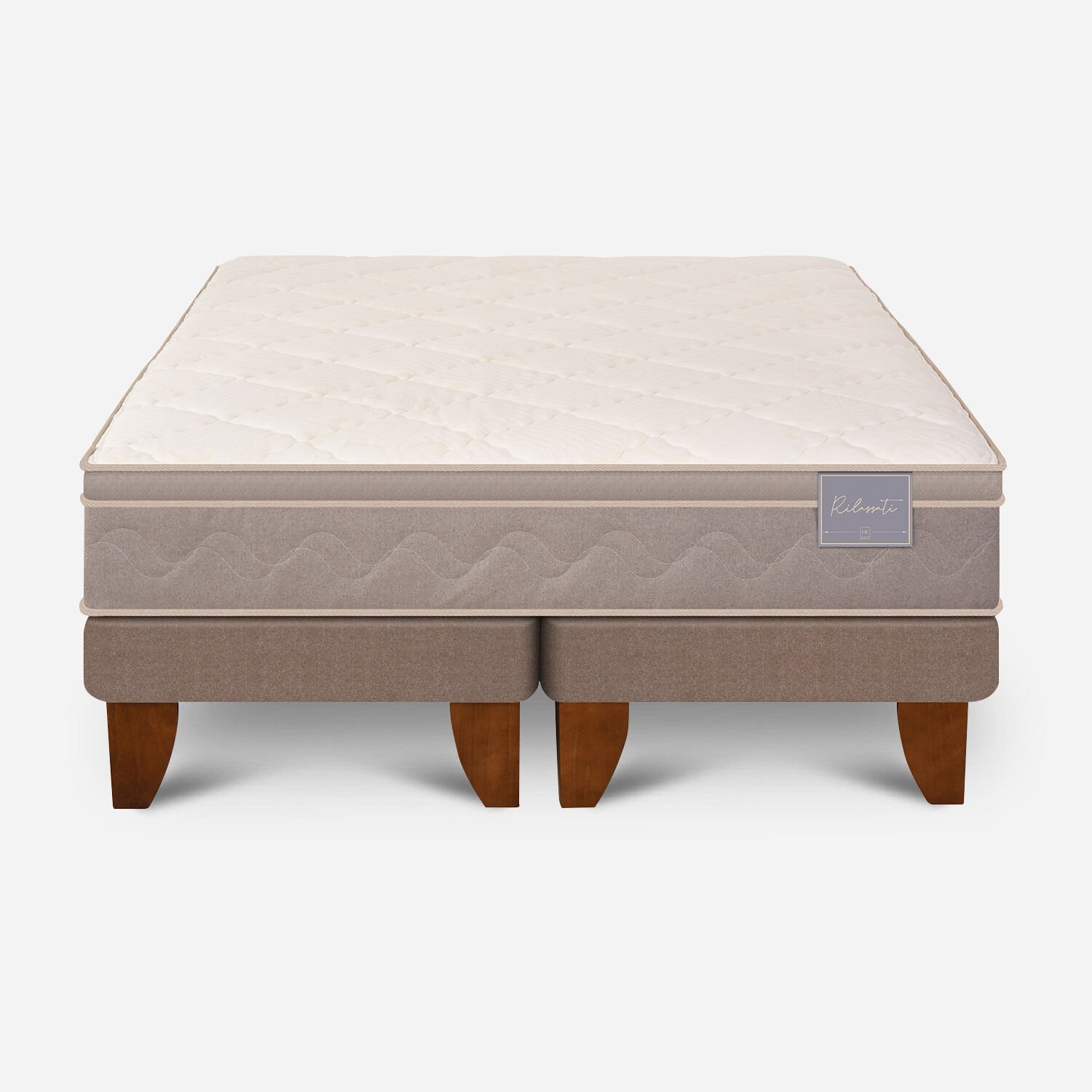 Cama Europea 2 Plazas Rilassati Base Dividida