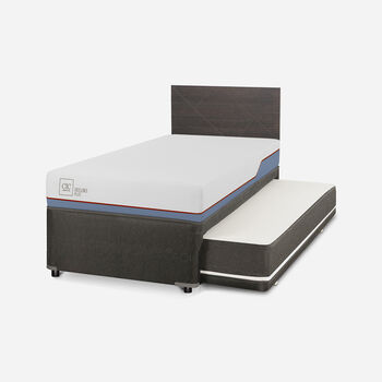 Cama Nido Diván Excellence Plus + Respaldo Villarrica Gris