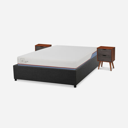 Cama Space Box 2 Plazas Excellence Plus + Velador N&iacute;ger