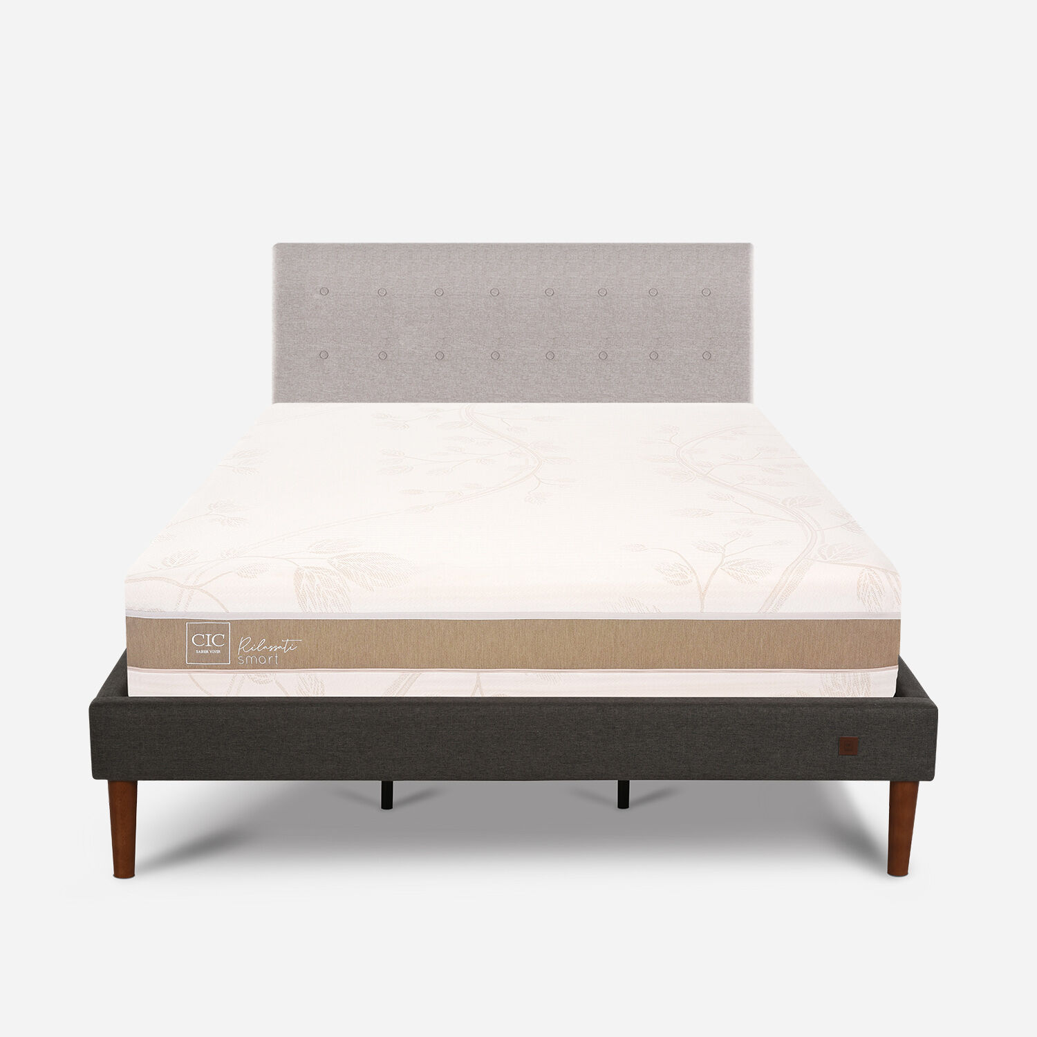 Cama Europea Curve King Rilassati Infinity + Respaldo Tigris