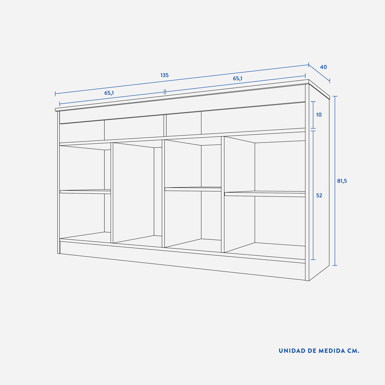 Rack Tv 60" Murillo Chocolate