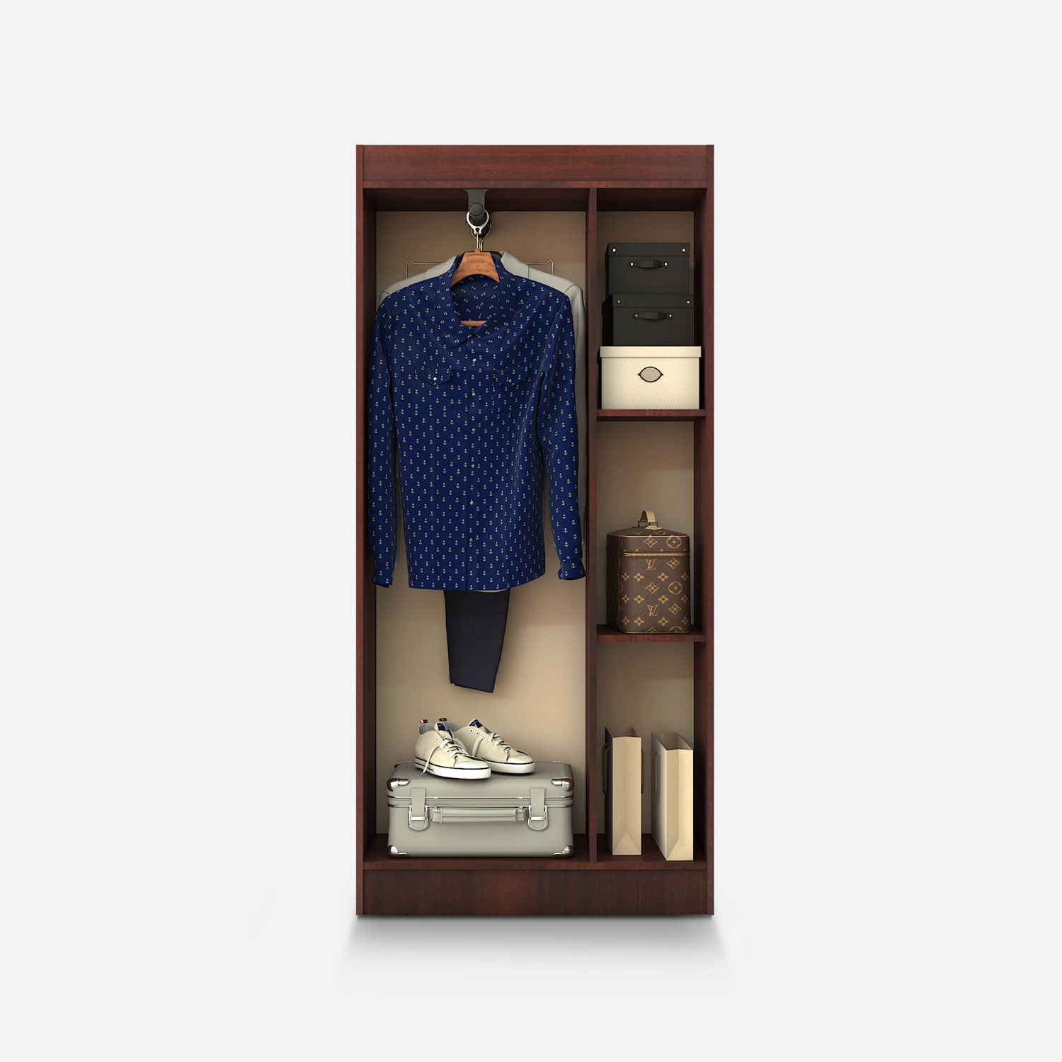 Cl&oacute;set 3 Puertas Pasco Chocolate