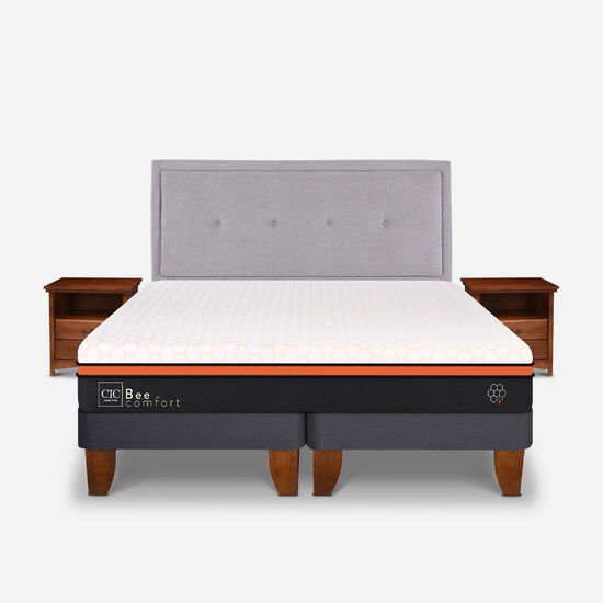 Cama Europea King Bee Comfort + Set Ganges