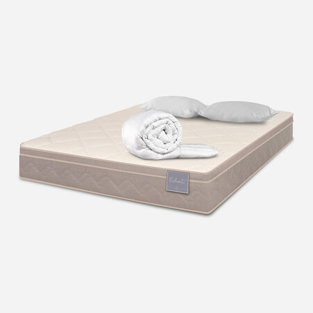 Colch&oacute;n 2 Plazas Rilassati 150x200 + Almohadas Viscoel&aacute;sticas + Plum&oacute;n