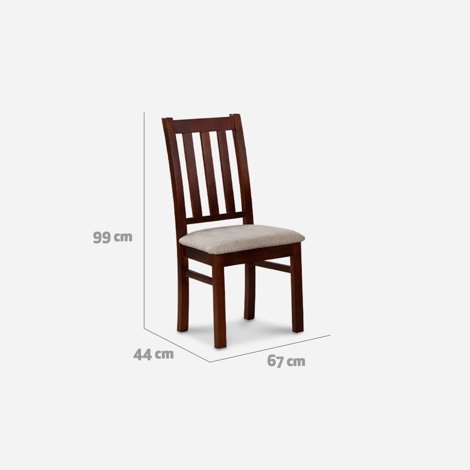 Comedor 8 Sillas Ñuble Caramelo - Tela Beige