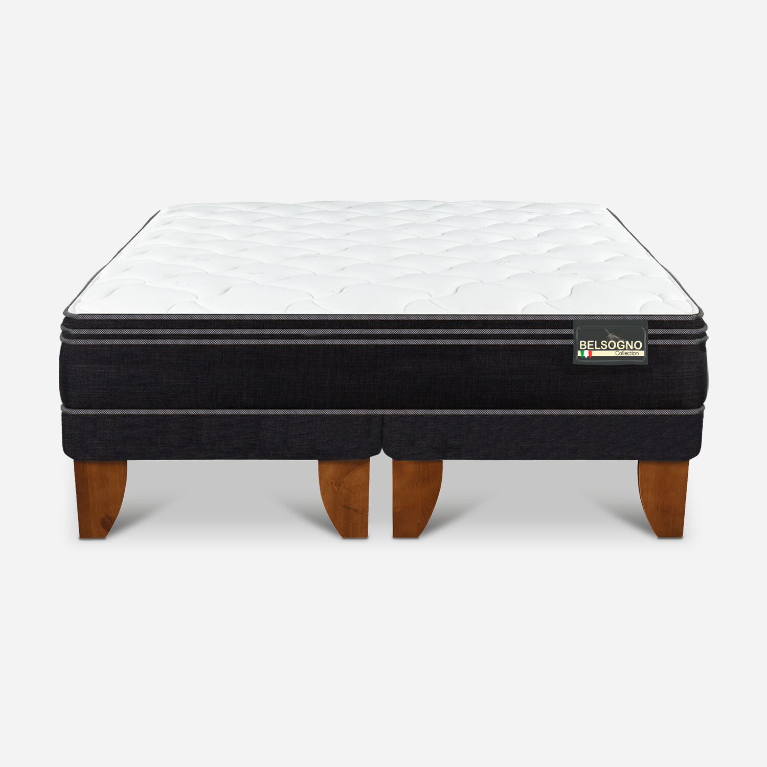 Cama Europea Belsogno 2 Plazas Premium Black