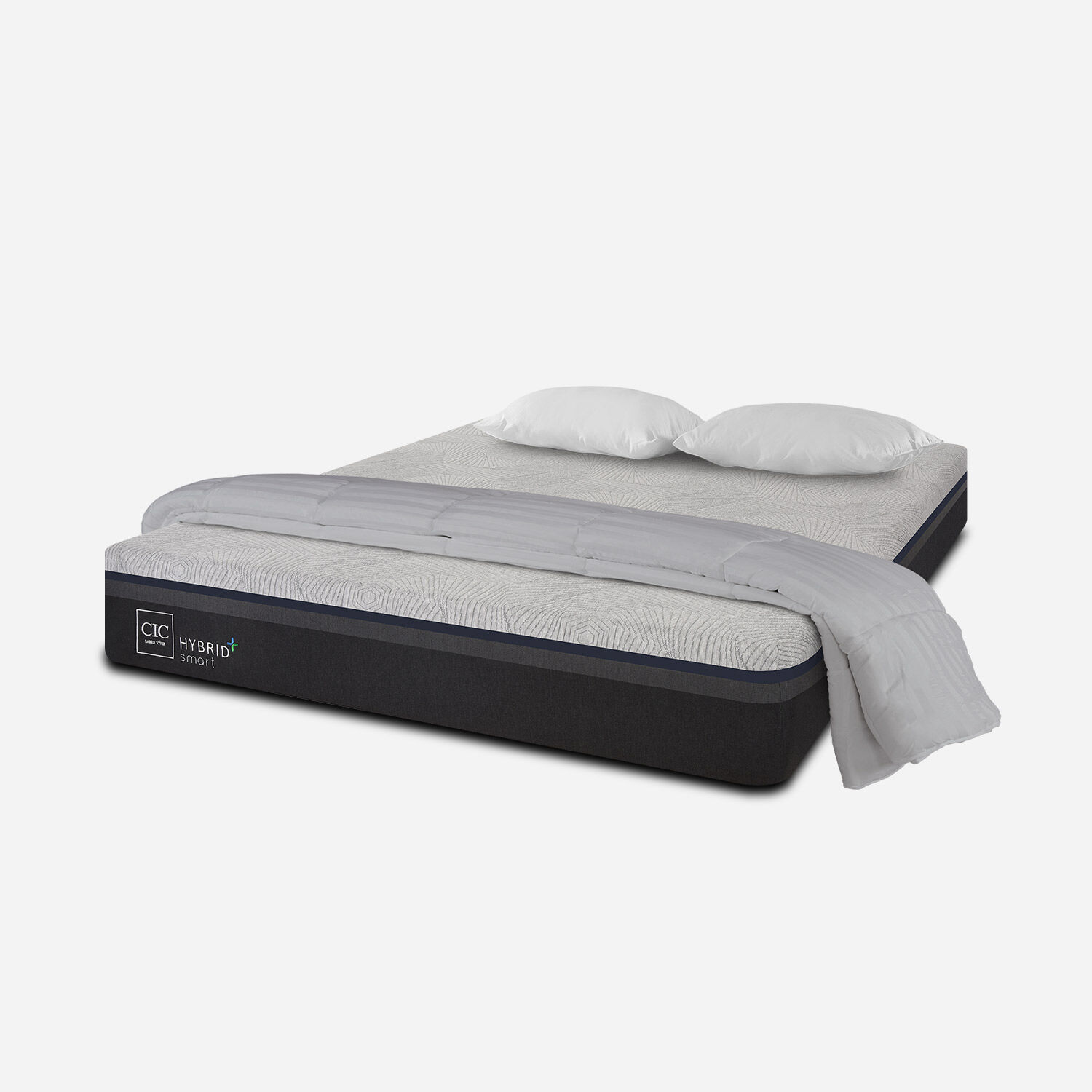 Colch&oacute;n 2 Plazas Hybrid Plus 150x200 + Almohadas Viscoel&aacute;sticas + Plum&oacute;n