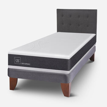 Cama Europea 1,5 Plazas Ortopedic + Respaldo Éufrates