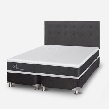 Box Spring 2 Plazas Ortopedic Base Dividida 5 Zonas + Respaldo &Eacute;ufrates