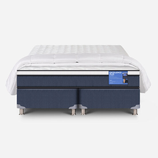 Cama Americana 2 Plazas Base Dividida Excellence Plus + Plumón