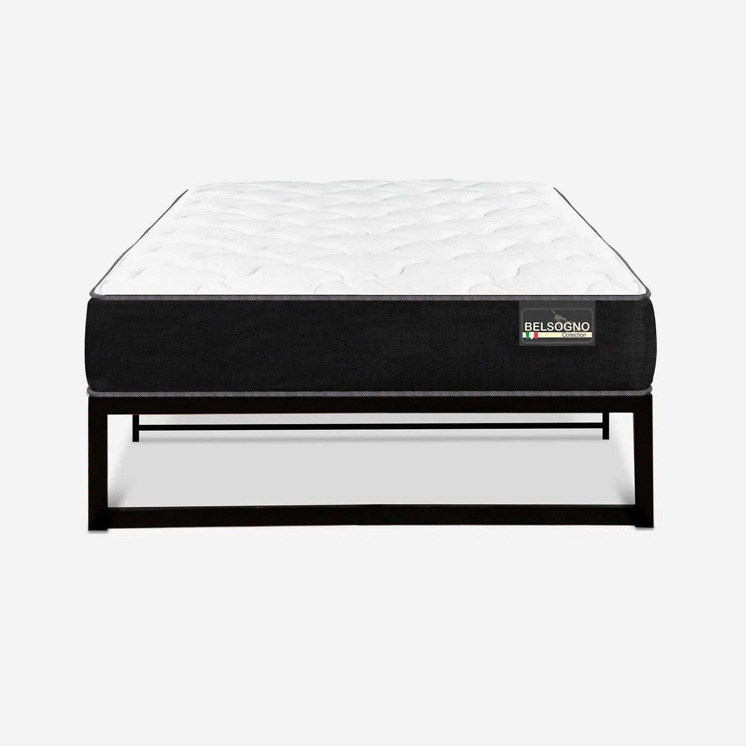 Cama Iron Smart Belsogno 1,5 Plazas Plus Black