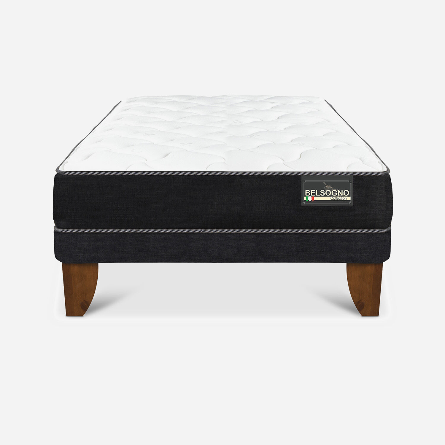 Cama Europea Belsogno 1,5 Plazas Plus Black