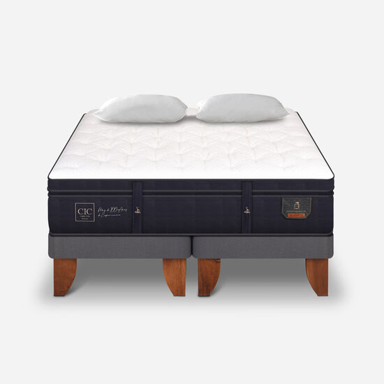 Cama Europea King Super Premium + Almohadas
