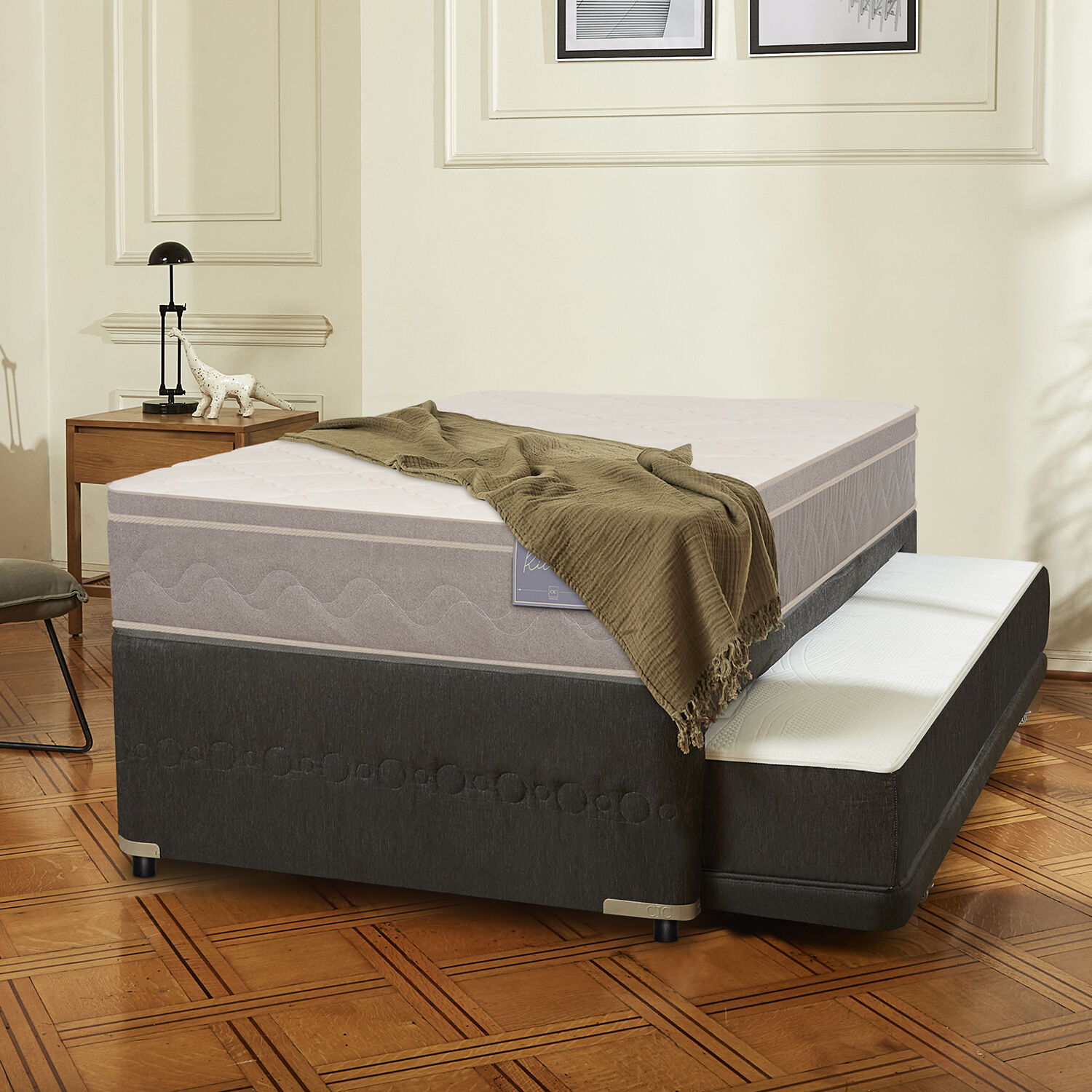 Cama Nido Div&aacute;n Rilassati + Set Torino Caramel