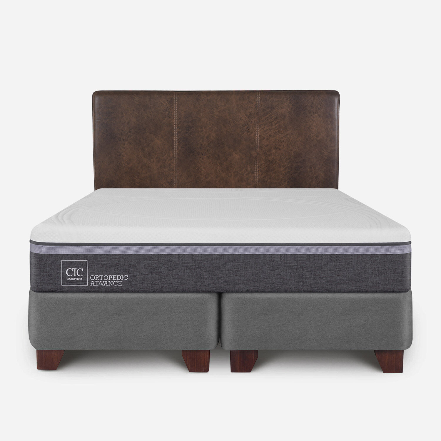 Box Spring King Ortopedic Advance + Respaldo Baker
