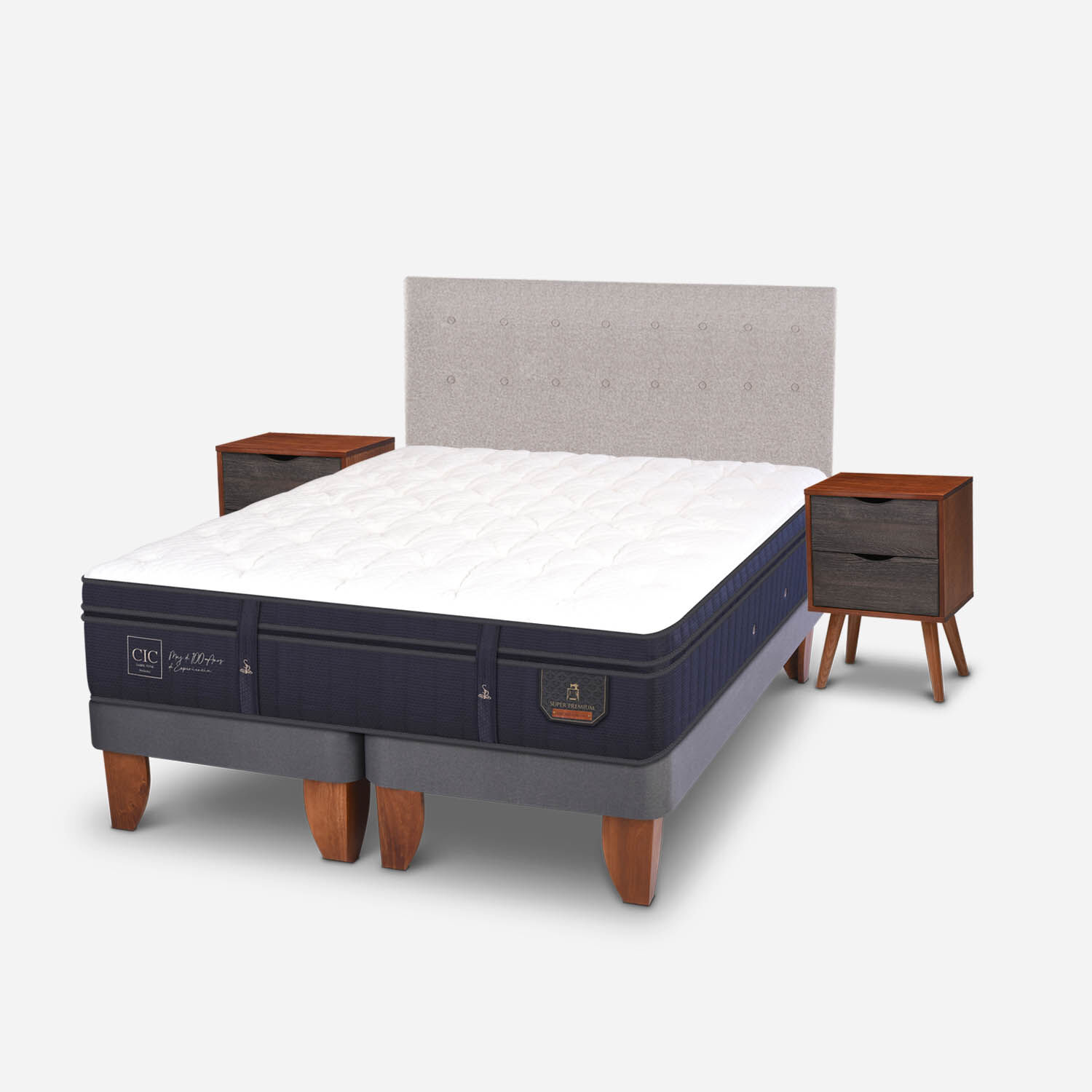 Cama Europea King Super Premium + Set Tigris