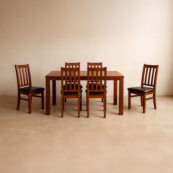 Comedor 6 Sillas &Ntilde;uble Mir&oacute; Chocolate