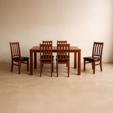 Comedor 6 Sillas &Ntilde;uble Mir&oacute; Chocolate