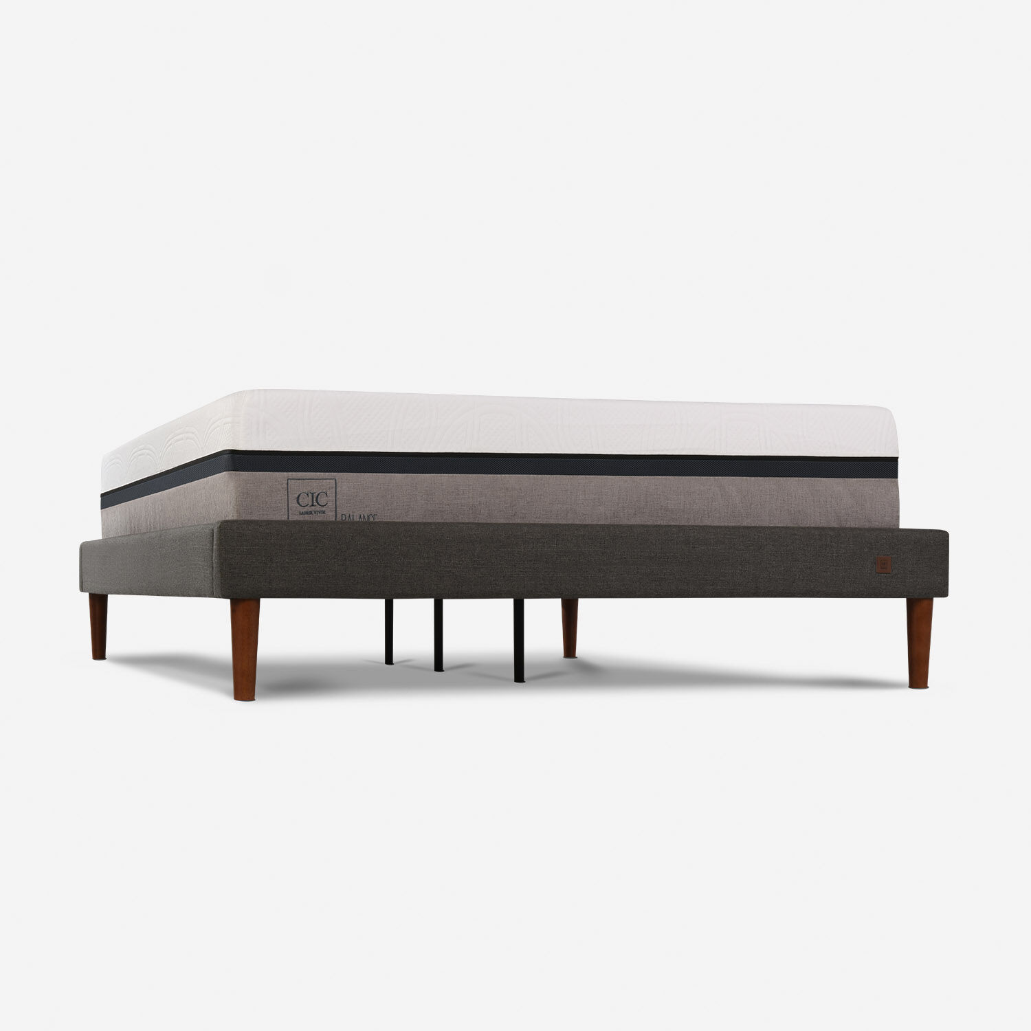 Cama Europea Curve 2 Plazas Balance + Sabanas + Plum&oacute;n + Almohadas