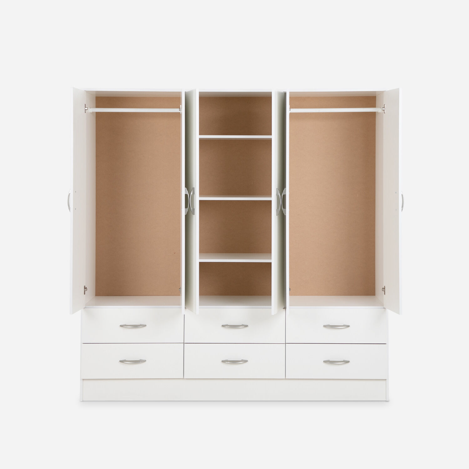 Cl&oacute;set Maipo 6 Puertas 6 Cajones Blanco