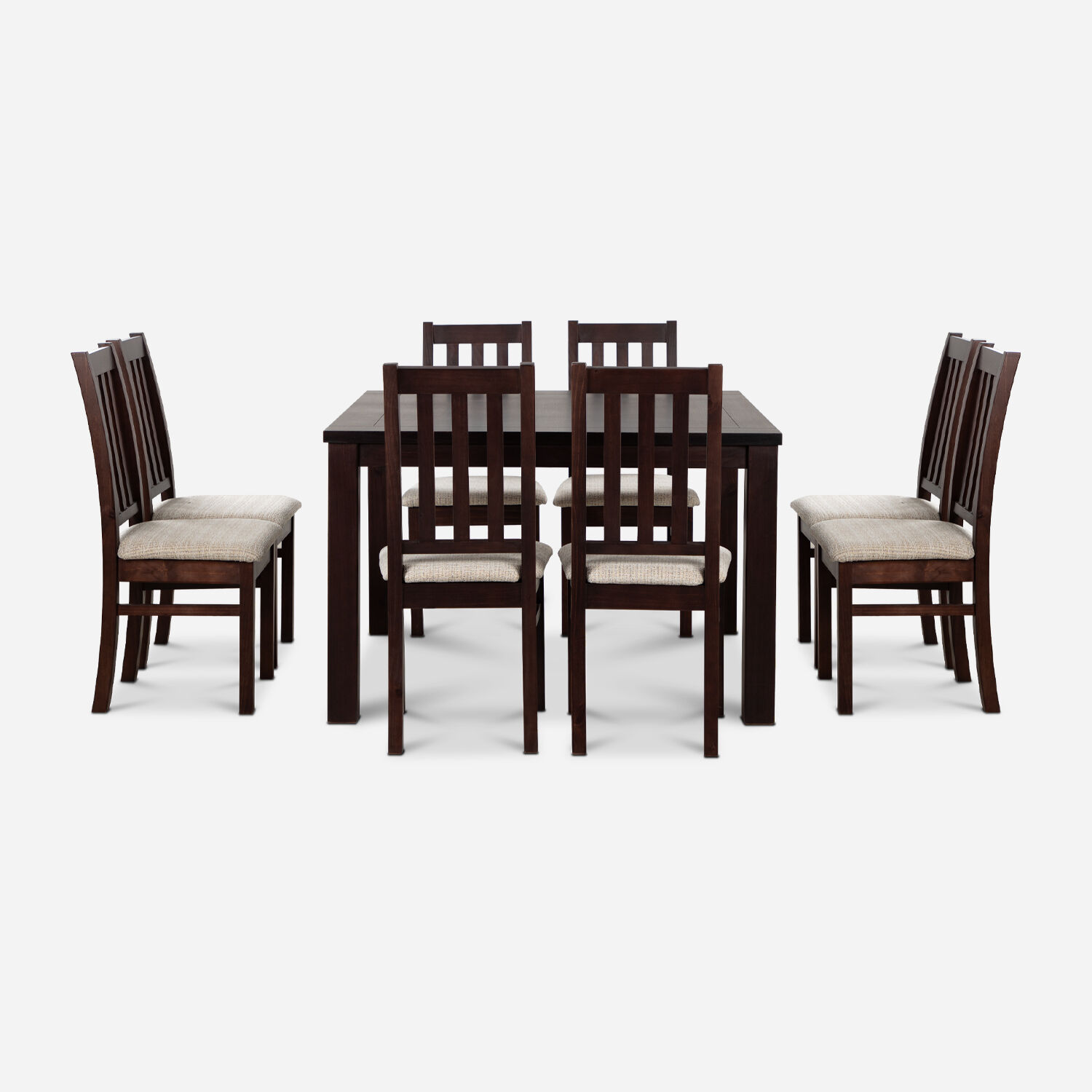 Comedor 8 Sillas Ñuble Caramelo - Tela Beige