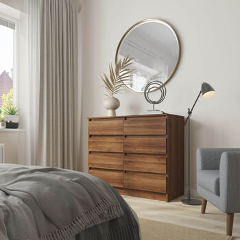 C&oacute;moda 8 Cajones Austria Nogal Amaz&oacute;nico