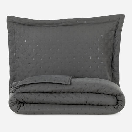 Quilt Single Microfibra Gris