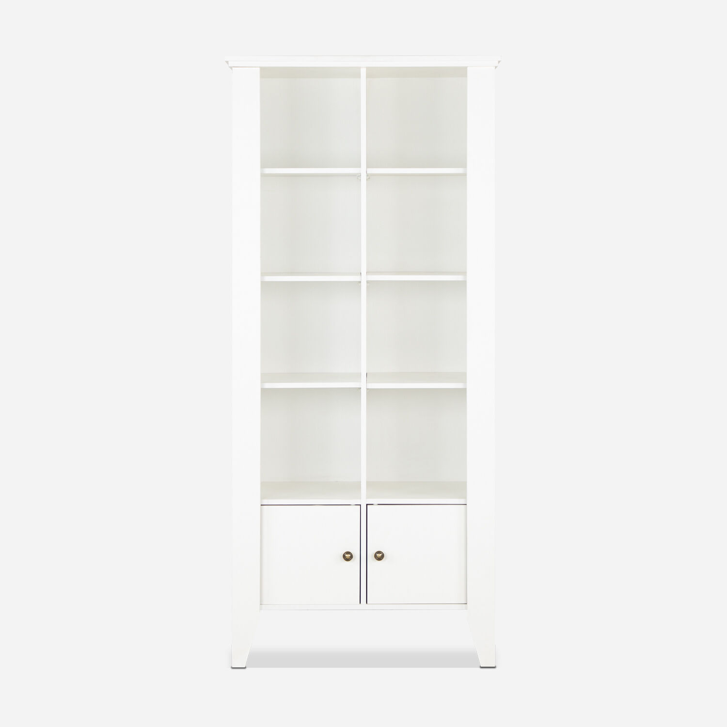 Librero 6 Repisas 2 Puertas Praga Blanco