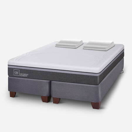 Box Spring King Ortopedic Advance + Almohadas Viscoel&aacute;sticas