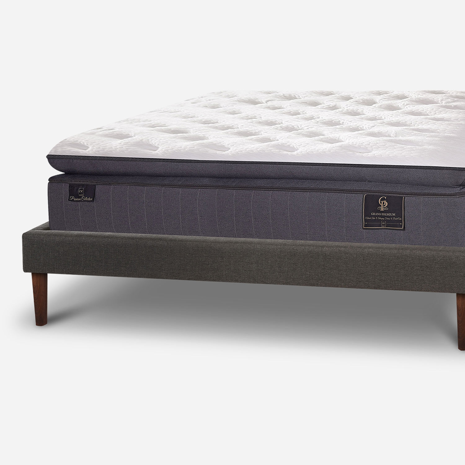 Cama Europea Curve King Grand Premium + Set Mir&oacute; Caramel
