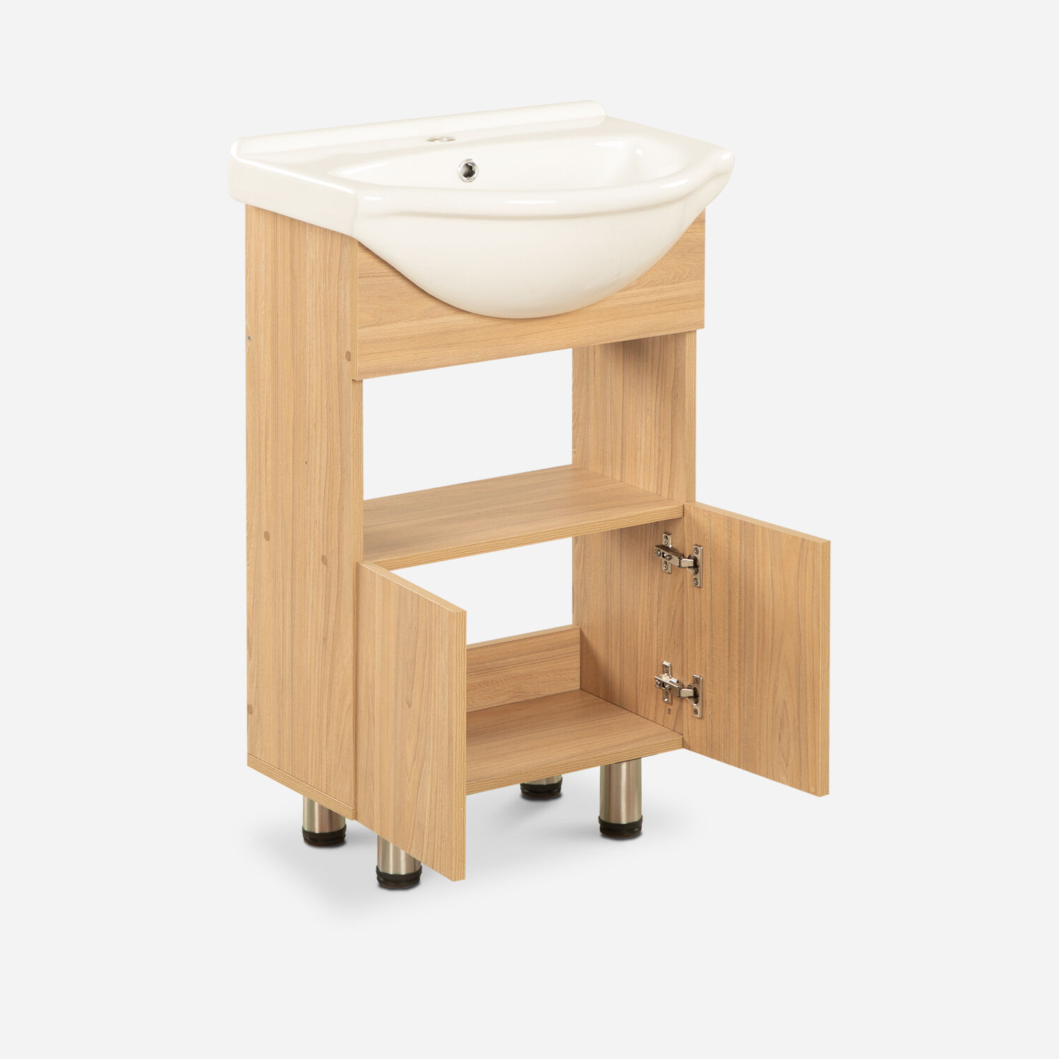 Vanitorio 2 Puertas Bajas Con Soportes Cannes Olmo 50 Cm.
